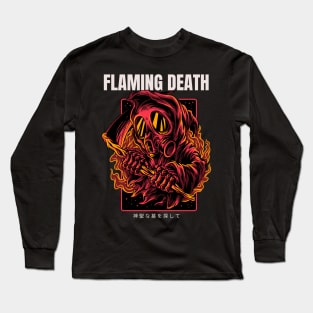 FLAMING DEATH Long Sleeve T-Shirt